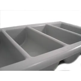 Was Besteckkasten grau 53 x 10 cm Kunststoff