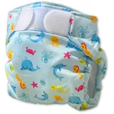 FREDS SWIM ACADEMY Freds Swim Nappy Schwimmwindel, wiederverwendbar, blau, Größe 1: 4-9 kg