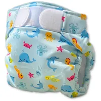 FREDS SWIM ACADEMY Freds Swim Nappy Schwimmwindel, wiederverwendbar, blau, Größe 1: 4-9 kg