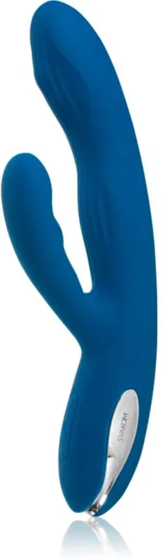 Svakom Aylin Powerful Pulsating Dual-Headed Vibrator mit Klitoris-Stimulator Blue 21,5 cm