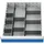 Bedrunka+Hirth Schubladeneinteilung R 18-24 mit Metalleinteilung für Front 150 mm BxT 450 x 600 mm -
