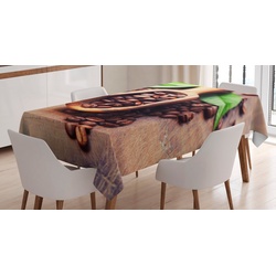 Abakuhaus Tischdecke »Farbfest Waschbar Für den Außen Bereich geeignet Klare Farben«, Kaffee Kaffeepflanze auf Tabelle grün 140 cm x 240 cm