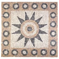 vidaXL Mosaikfliesen Blütenmuster Mehrfarbig 120 x 120 cm