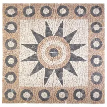 vidaXL Mosaikfliesen Blütenmuster Mehrfarbig 120 x 120 cm