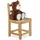 Relaxdays Kinderstuhl Rustico 50 x 28,5 x 28 cm Bambus lackiert natur