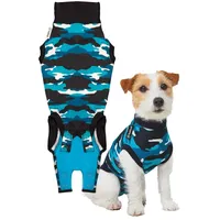 Suitical Recovery Suit Hund, S+, Blau Camouflage
