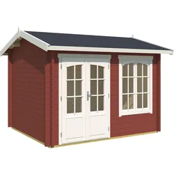 Gartenhaus LASITA MAJA "Alex", rot (schwedenrot), Fußboden im Gartenhaus, Massivholzdach, Holzwerkstoff, Gartenhäuser