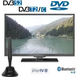 Alphatronics SL-24 DSBI+ Smart LED TV mit 60cm, Triple Tuner, DVD Player 12/230V