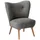 58 aufm Kessel Cocktailsessel Kayra Samtvelours 58 x 71 x 70 cm Grau mit Relax-Funktion