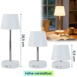 ideoon lights Edel LED Tischleuchte Weiß 2 St.