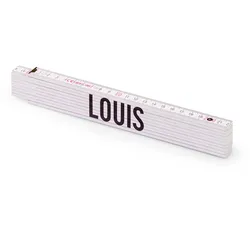 Personalisierter Zollstock | Metrie 2m Block 52 | mit männlichen Namen Name: Louis