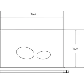 Creavit Drop WC Betätigungsplatte 2-Mengen-Spülung Basalt matt