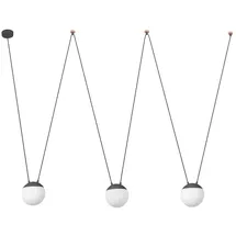 faro BARCELONA Mine 3-flg. 19 cm dunkelgrau Aluminium, Holz