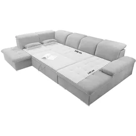 ed-lifestyle Wohnlandschaft U-Form Webstoff 3-Sitzer Braun