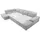 ed-lifestyle Wohnlandschaft U-Form Webstoff 3-Sitzer Braun