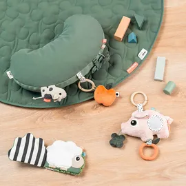 Done by Deer Tiny Farm Tummy Time Aktivitätsspielzeug Grün