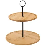 SECRET DE GOURMET - Etagere Für Kuchen, Bambus, 2 Etagen, H. 30 cm