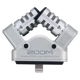 Zoom iQ6 XY Stereo Mikrofon für iPhone/iPad – optimierte Stereo-Aufnahmen für Videos, Podcasts, Musik & Interviews