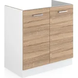 Vicco Vicco, Spülenunterschrank R-Line, 80 cm mit Türen, ohne Arbeitsplatte,