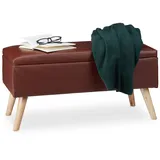 Relaxdays Sitztruhe 10025734_93 braun Holz 80,0 cm