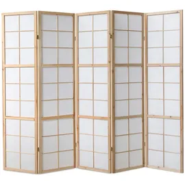 Homestyle4u Paravent Braun, Holz 220x175x2 cm |