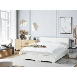Beliani Boxspringbett 160 x 200 cm Weiß