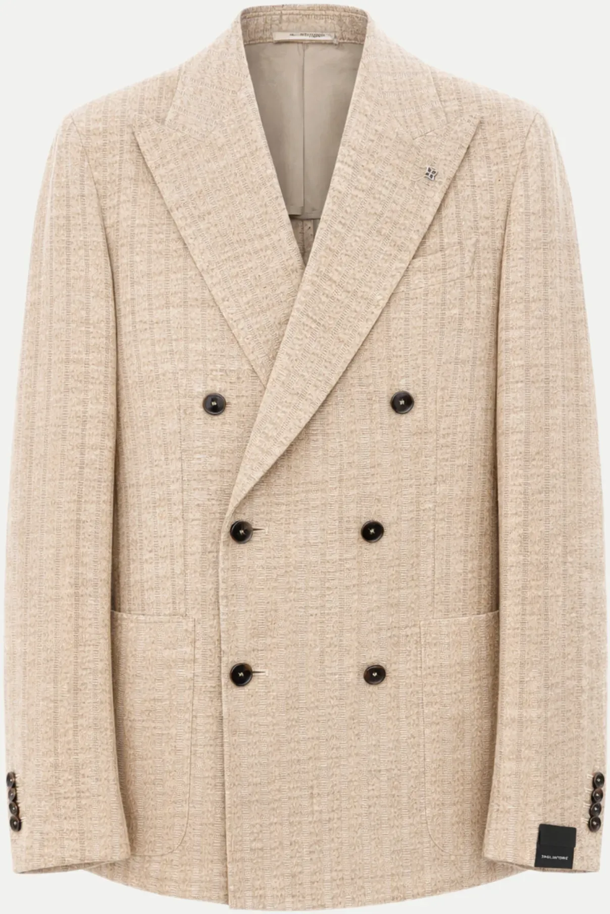 Sakko mit Leinenanteil Beige 52