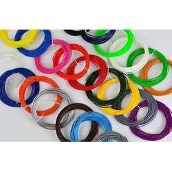 10 Stk Polaroid 3D Pen Filament PL-2503-00 PLA 5m verschiedene Farben neutral...