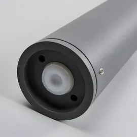 LUCANDE LED Außenleuchte Tomas 75 cm, dunkelgrau, IP54 - Silber/Grau