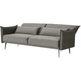 SalesFever Sofa 3-Sitzer | Samt Grau 368510