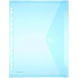 FolderSys PP-Umschlag A4, Lochrand blau transparent