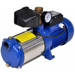 Kreiselpumpe mit Manometer 1300 W 5100 L/h Blau