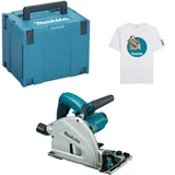 Makita Tauchsäge SP6000J inkl. Führungsschiene FS 1400 + Makpac