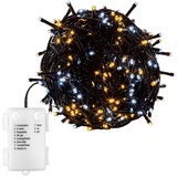 Voltronic 50 LED Lichterkette, BATTERIEBETRIEBEN, innen außen Party Deko Garten