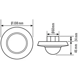 ESYLUX Decken-Präsenzmelder UP, 360 Grad PD-C 360i/24