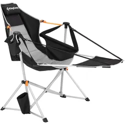 KINGCAMP Camping Klappstuhl Orchid Deluxe Schaukel Stuhl Sessel Verstellbar Alu