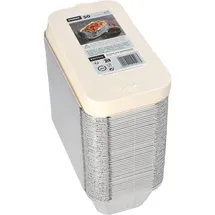 Starpak 50 PAPSTAR Aluschalen mit Deckel 700 ml