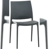 CLP Maya Stapelstuhl 44 x 50 x 81 cm dunkelgrau