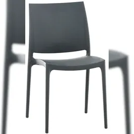 CLP Maya Stapelstuhl 44 x 50 x 81 cm dunkelgrau
