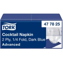 TORK Servietten Cocktail Advanced dunkelblau 2-lagig 23,8 x 23,8 cm, 200 St.