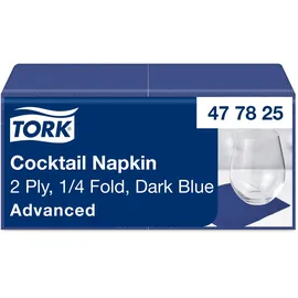 TORK Servietten Cocktail Advanced dunkelblau 2-lagig 23,8 x 23,8 cm, 200 St.