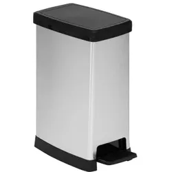 Schmaler 40-Liter-Treteimer aus Kunststoff mit Soft-Close-Funktion