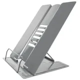 Intirilife Buchständer Metall 21 x 16,5 x 20,3 cm Grau 1 St.