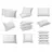 sunnypillow Kopfkissen 70 x 90 cm Weiß