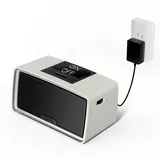 ClaspVital One-Touch-Musik-Player für Senioren | Hörbuch-Player für ältere Menschen, 32 GB TF-Karte mit Lesegerät, 6.000 Lieder, MP3-Musik-Player, Geschenk für Demenz, Alzheimer (Grau)