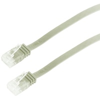 Helos ultra flaches Patchkabel, Cat6, U/UTP, RJ-45/RJ-45, 7.5m, grau