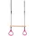 Dice Einzelschaukel Ringtrapez mit Kunststoffringen in Pink/Rosa mit geflochtenem Seil, passend für BERG Playbase
