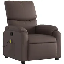 vidaXL Massagesessel Braun Kunstleder