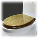 GPECTIFO Flash-Toilettensitz mit Absenkautomatik und Schnellverschluss(Gold)