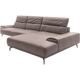 Musterring Eckcouch Leder 3-Sitzer Grau